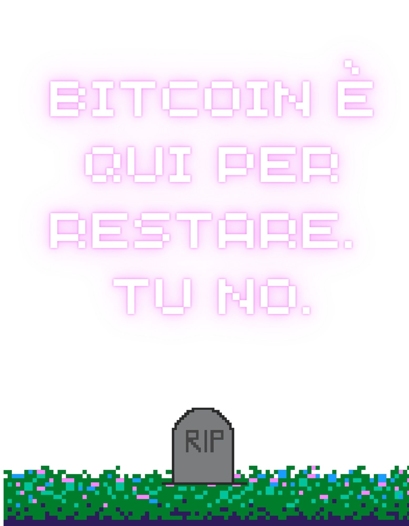 Maglietta "Bitcoin è qui per restare" L